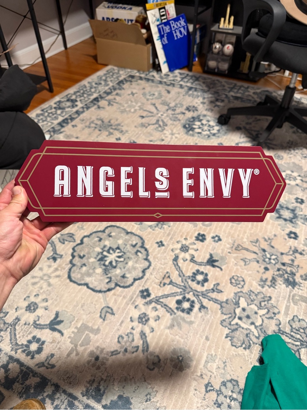 Angels Burgundy Decorative Sign